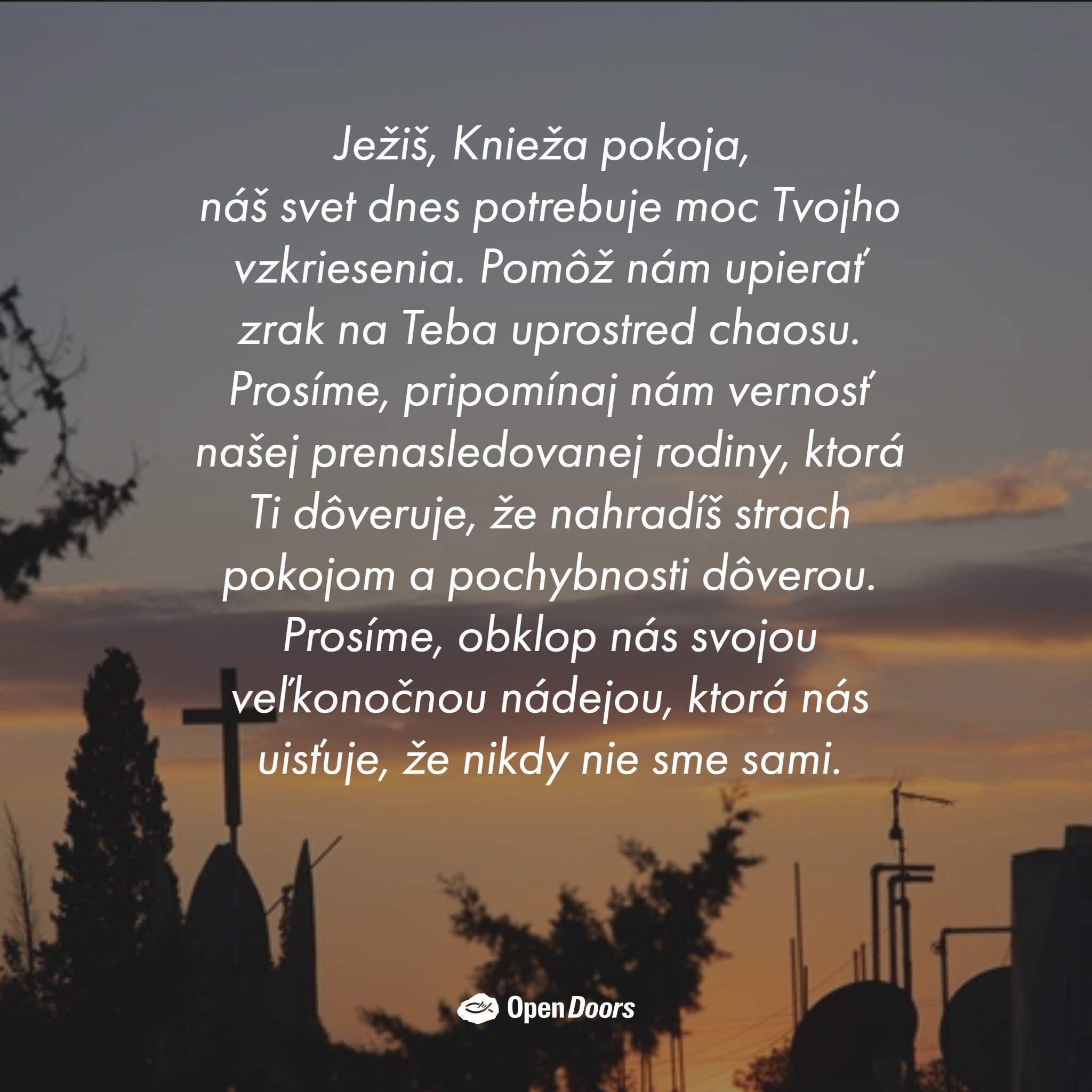 Modlitba za veľkonočnú nádej