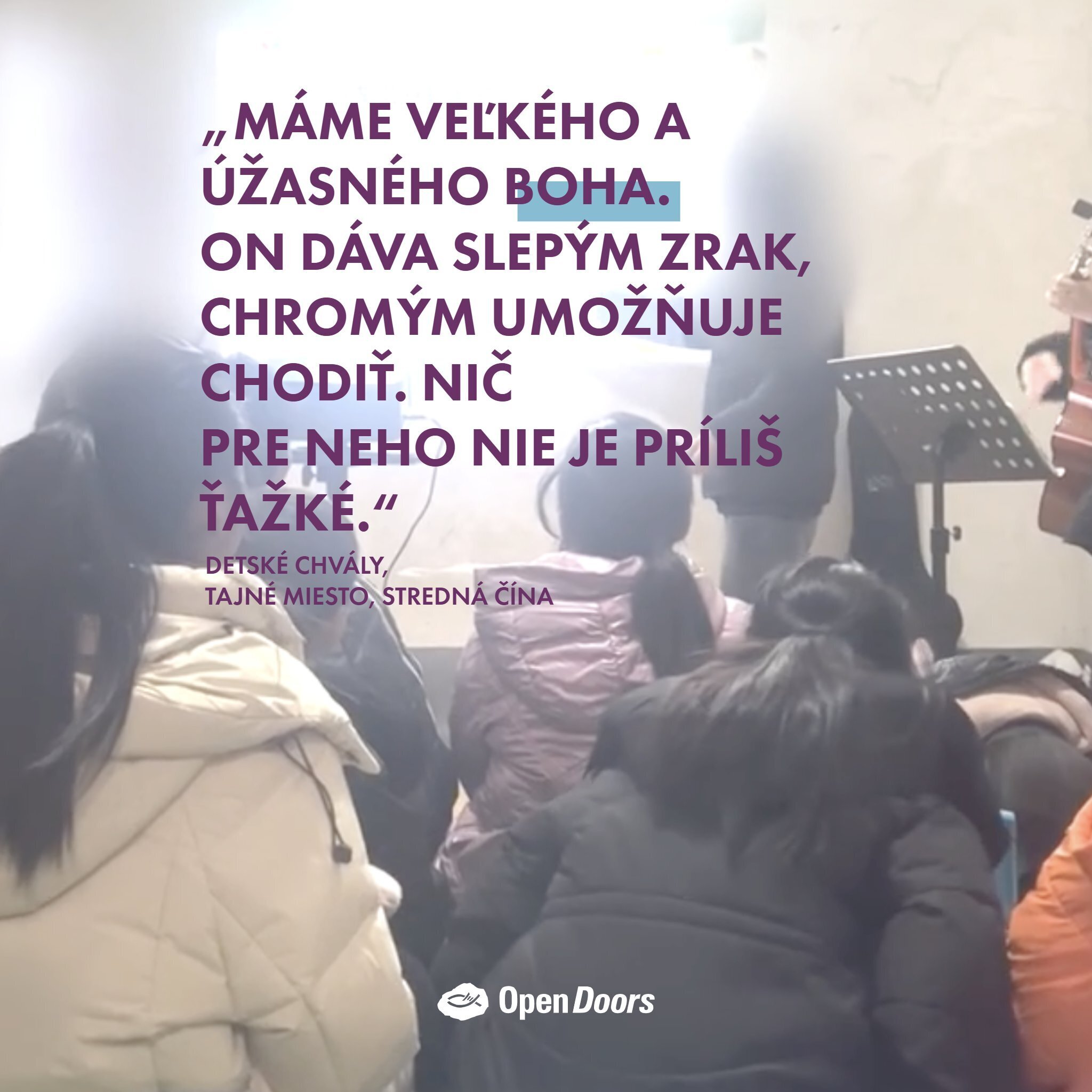 Deti uctievajú Boha v Číne