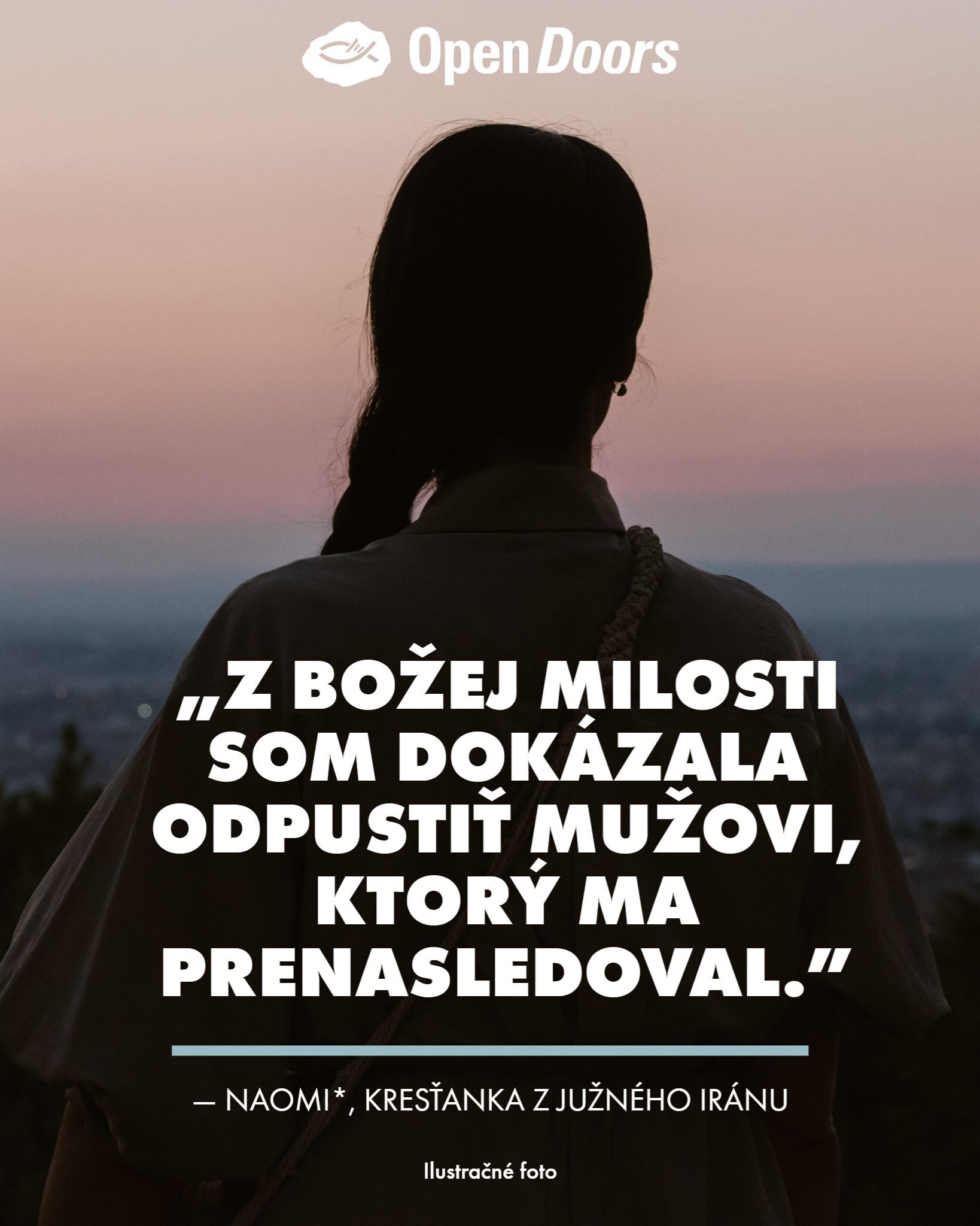 Iránska kresťanka Naomi* odpustila svojmu prenasledovateľovi