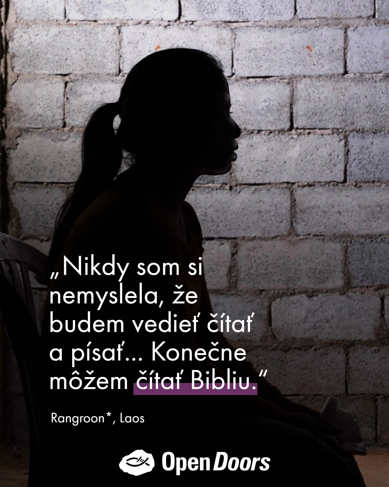 Rangroon* z Laosu sa naučila čítať