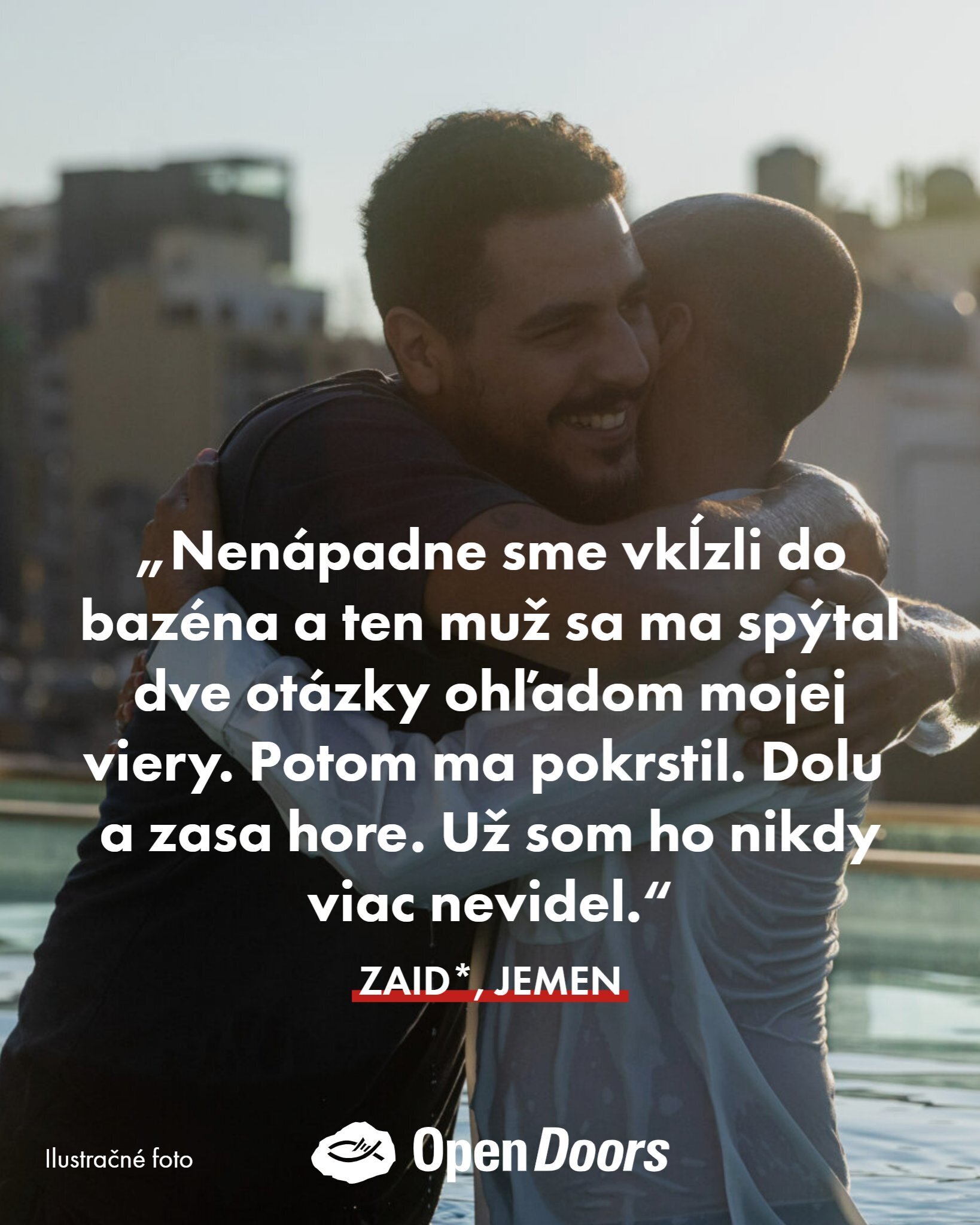 Zaid sa prvýkrát stretol s iným kresťanom, keď bol pokrstený v Jemene